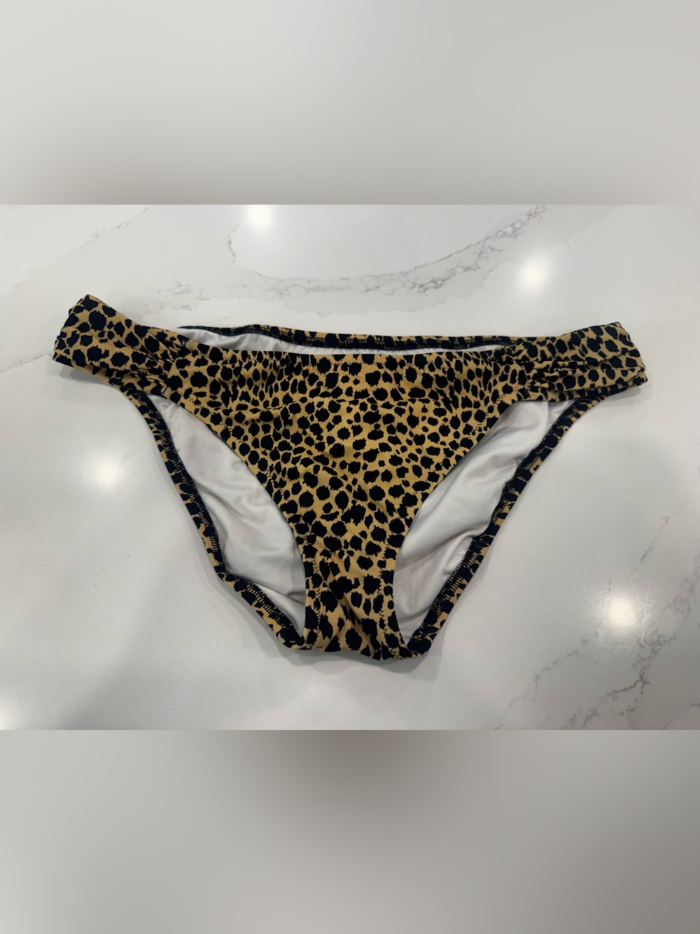 Victoria's Secret Leopard Print Bikini Bottoms - Tan & Black